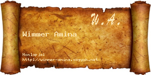 Wimmer Amina névjegykártya